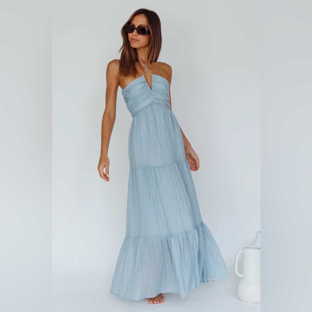 Selfie Leslie Light Blue Maxi Dress